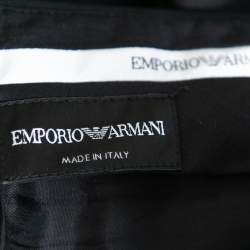 Pre Owned Emporio Armani Black Wool Tailored Trousers 4XL