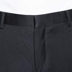 Pre Owned Emporio Armani Black Wool Tailored Trousers 4XL