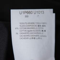 Pre Owned Emporio Armani Black Cotton and Cashmere Tailored Trousers XXXL