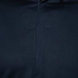 مملوكة مسبقًا Emporio Armani Navy Blue Stretch Cotton Button Front Shirt M