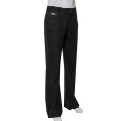 Emporio Armani Black Striped Straight Leg Trousers M