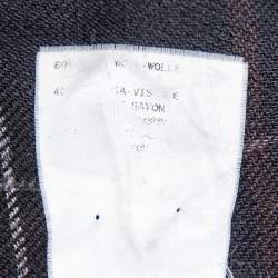 Pre Owned Emporio Armani Charcoal Grey Wool Button Front Blazer M