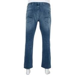 Pre Owned Emporio Armani Blue Denim Straight Leg Jeans XXL