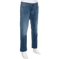 Pre Owned Emporio Armani Blue Denim Straight Leg Jeans XXL