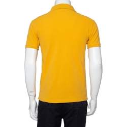 Pre Owned Emporio Armani Mustard Yellow Cotton Polo T-Shirt M