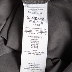 Pre Owned Emporio Armani Grey Cotton Contrast Trim T-Shirt M