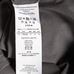 Pre Owned Emporio Armani Grey Cotton Contrast Trim T-Shirt M