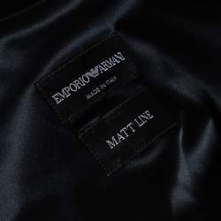 Pre Owned Emporio Armani Charcoal Grey Wool Matt Line Tuxedo Vest L