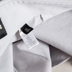 Pre Owned Emporio Armani Grey Stretch Cotton Button Front Shirt XL