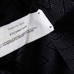 Pre Owned Emporio Armani Black Patterned Knit Long Sleeve T-Shirt L