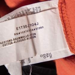Emporio Armani Orange Logo Embroidered Cotton Crewneck T-Shirt M