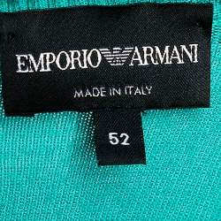 Pre Owned Emporio Armani Green Wool Crewneck Jumper XL