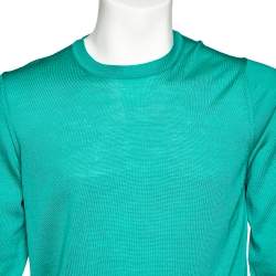 Pre Owned Emporio Armani Green Wool Crewneck Jumper XL