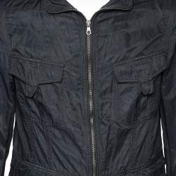Pre Owned Emporio Armani Midnight Blue Cotton Utility Jacket M