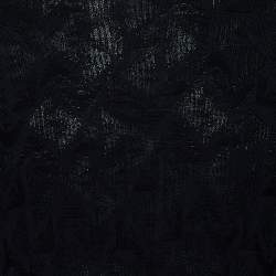 Pre Owned Emporio Armani Navy Blue Logo Intarsia Cotton Knit Crewneck Sweater M