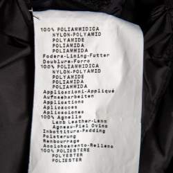 Pre Owned Emporio Armani Black Synthetic & Leather Inset Matt Line Jacket XXL