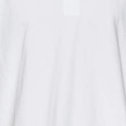 Pre Owned Emporio Armani White Cotton Contrast Trim Polo T-Shirt 3XL