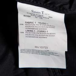 Pre Owned Emporio Armani Black Synthetic Zip Front Jacket L