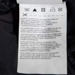 Pre Owned Emporio Armani Black Synthetic Zip Front Jacket L