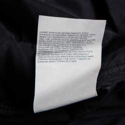 Pre Owned Emporio Armani Black Synthetic Zip Front Jacket L