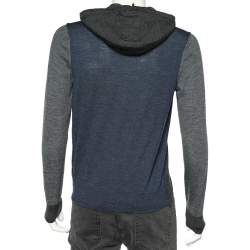 Emporio Armani Color Block Wool Hooded Sweatshirt M