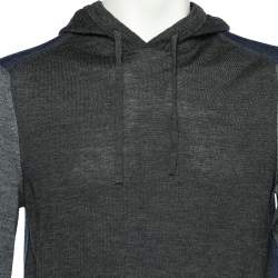 Emporio Armani Color Block Wool Hooded Sweatshirt M