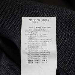 Pre Owned Emporio Armani Navy Blue Wool Knit Johnny Line Blazer M