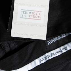 Pre Owned Emporio Armani Charcoal Grey Wool tapered Leg Pants XXL