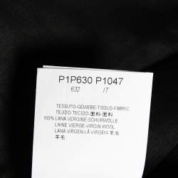 Pre Owned Emporio Armani Charcoal Grey Wool tapered Leg Pants XXL