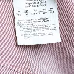 Pre Owned Emporio Armani Burgundy Cotton Slim Fit Shirt XXL