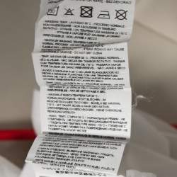 Pre Owned Emporio Armani White Cotton Logo Printed Short Sleeve T-Shirt L