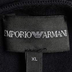 Pre Owned Emporio Armani Dark Blue Knit Crew Neck Jumper XL