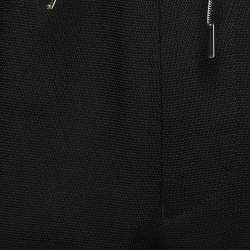 Pre Owned Emporio Armani Black Textured Knit Jogger Pants XXL