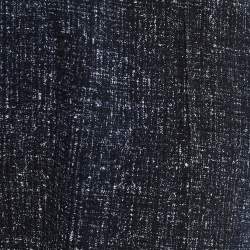 Pre Owned Emporio Armani Blue Printed Crinkled Jogger Pants L