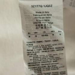 Pre Owned Emporio Armani White Printed Cotton Short Sleeve T-Shirt M