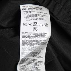 Pre Owned Emporio Armani Black Wool Drawstring Pants L