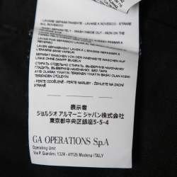 Pre Owned Emporio Armani Black Wool Drawstring Pants L