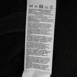 Pre Owned Emporio Armani Black Textured Knit Double Breasted Jacket M