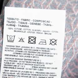 Pre Owned Emporio Armani Navy Blue & Red Logo Print Button Front Shirt S