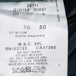 Pre Owned Emporio Armani Navy Blue Cotton David Line Single Button Blazer L