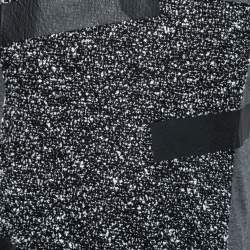 Pre Owned Emporio Armani Grey Cotton Appliqued V-Neck Short Sleeve T-Shirt M