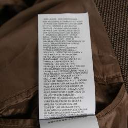 Pre Owned Emporio Armani Brown Textured Wool Single-Breasted Blazer M