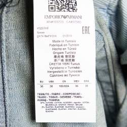 Pre Owned Emporio Armani Navy Blue Denim Straight Leg Jeans XL Waist 37.5"