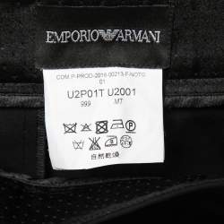 Pre Owned Emporio Armani Black Crepe Trousers M