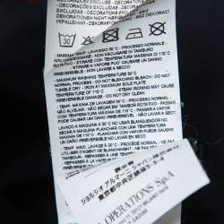 Pre Owned Emporio Armani Navy Blue Stretch Cotton Short Sleeve Shirt 2XL