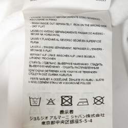 Pre Owned Emporio Armani White Cotton Logo Printed Crewneck T-Shirt XXL