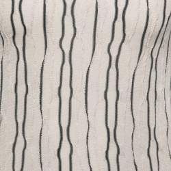 Pre Owned Emporio Armani Beige Stripe Knit V Neck T-Shirt S