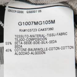 Pre Owned Emporio Armani Beige Stripe Knit V Neck T-Shirt S