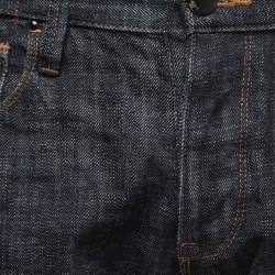 Pre Owned Emporio Armani Dark Blue Denim Slim Fit Jeans M Waist 32"