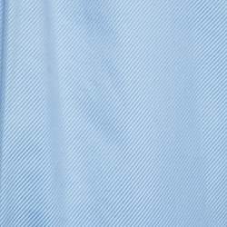 Pre Owned Emporio Armani Blue Diagonal Striped Cotton Button Down Shirt L